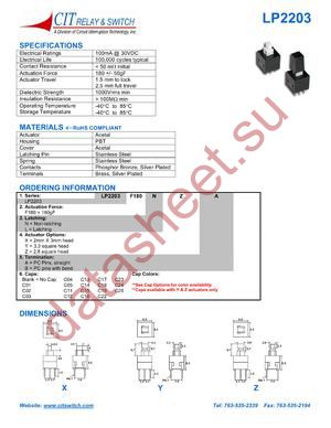 LP2203F180LZBC015 datasheet  