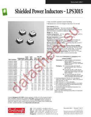 LPS3015-682MLD datasheet  