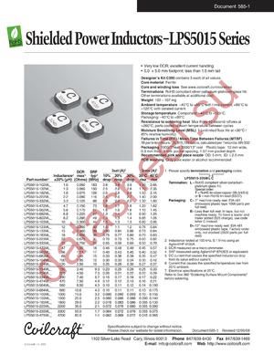 LPS5015-682ML datasheet  