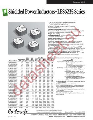 LPS6235-685ML datasheet  