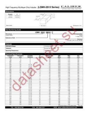 LSMH-2012-27NJ-B datasheet  