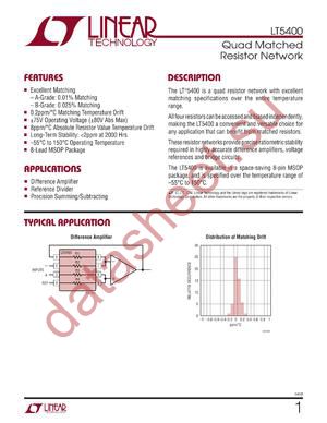 LT5400BHMS8E-2 datasheet  