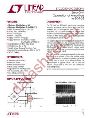 LTC2050HVHS6-PBF datasheet  