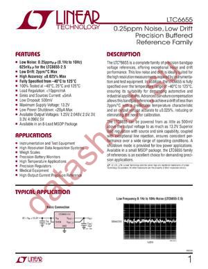 LTC6655BHMS8-2.5TRPBF datasheet  