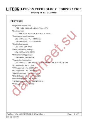 LTV-4N35S-TA datasheet  