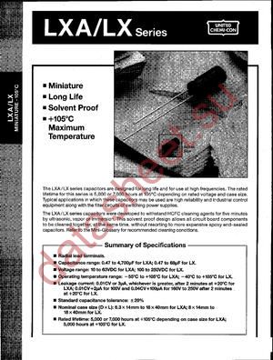 LXA25VB331M10X20LL datasheet  