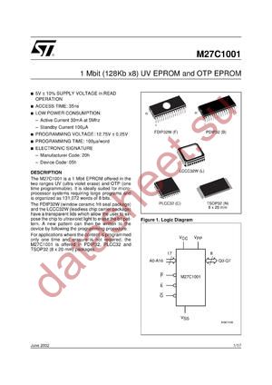 M27C1001-80F6TR datasheet  