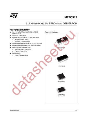 M27C512-15F3E datasheet  