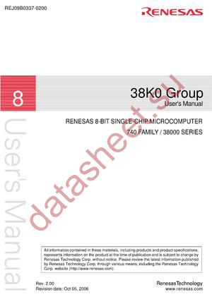 M38K01F5FP datasheet  