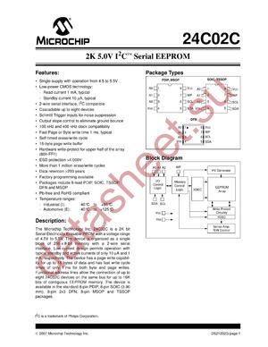 24C02CE/MC datasheet  