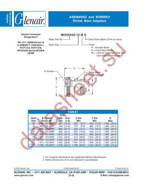 M85049-62-08AD datasheet  