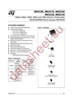 M93C-66WMN6P datasheet  