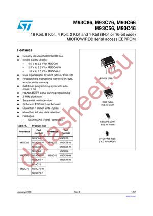 M93C66-WMN6TG datasheet  