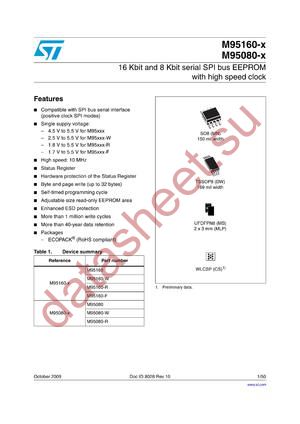 M95080-WMN3G/S datasheet  