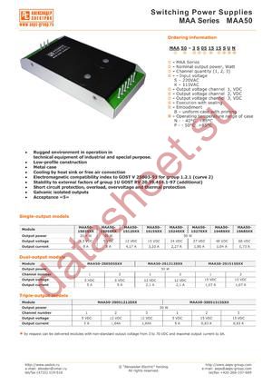 MAA50-2K241512SBN datasheet  