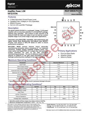 MAAP-000038-PKG003 datasheet  