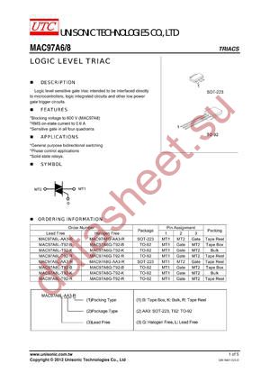 MAC97A6G-AA3-R datasheet  