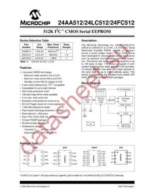 24LC512T-E/ST14G datasheet  