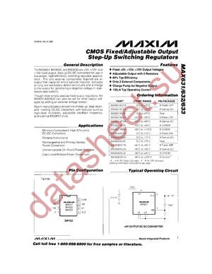 MAX631AESA datasheet  