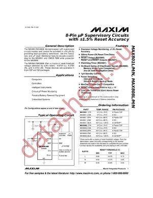 MAX801NCSA datasheet  