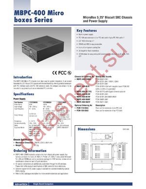 MBPC-400 datasheet  