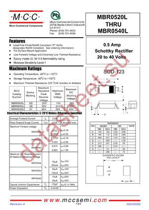 MBR0540L datasheet  