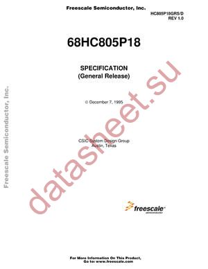 MC68HC805P18CP datasheet  
