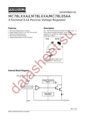 MC78L08ACPXA datasheet  