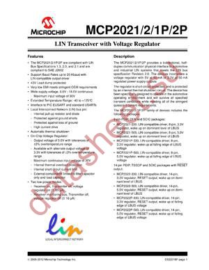 MCP2021P datasheet  