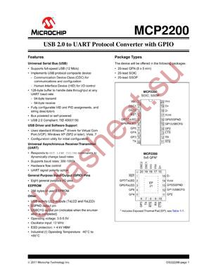 MCP2200-IMQ datasheet  