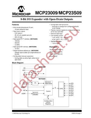 MCP23009T-E/P datasheet  