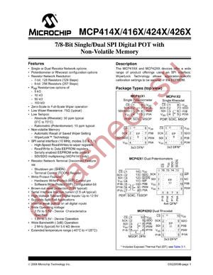 MCP4262T-103E/P datasheet  