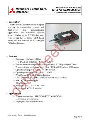 MF-27WTA-M01MA089 datasheet  