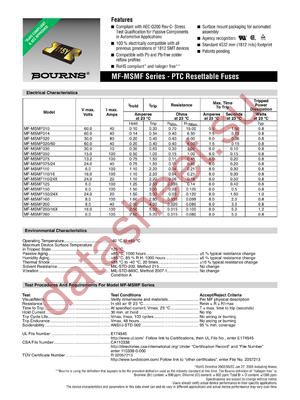 MF-MSMF110-24X datasheet  