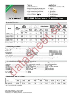 MFR600 datasheet  