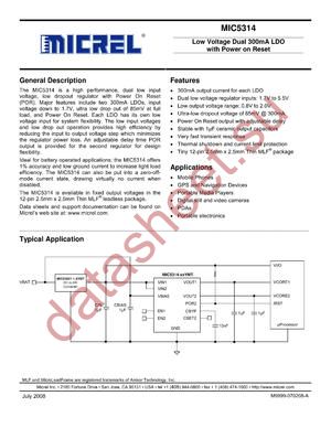 MIC5314-1.5/1.2YMT datasheet  