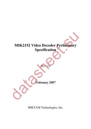 MIK2152 datasheet  