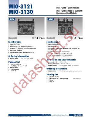 MIO-3121 datasheet  