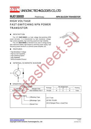 MJE13005D_12 datasheet  