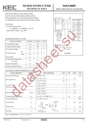 MJE13005F_08 datasheet  