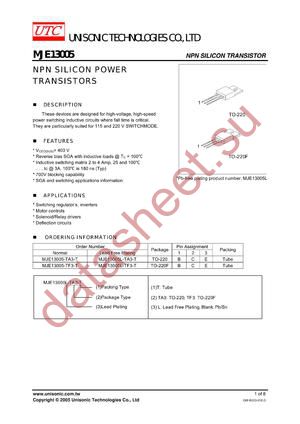 MJE13005L-TF3-T datasheet  