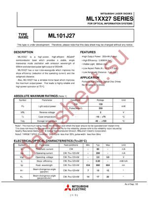 ML101J27 datasheet  