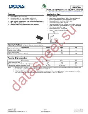 MMBT4401-13-F datasheet  