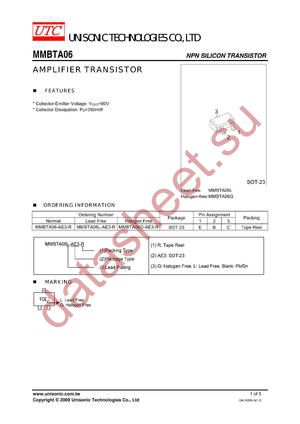 MMBTA06G-AE3-R datasheet  