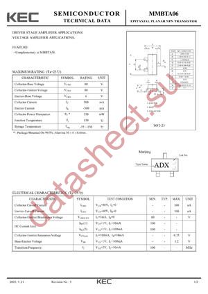 MMBTA06_03 datasheet  