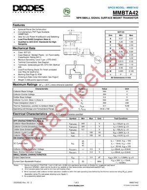 MMBTA42_1 datasheet  