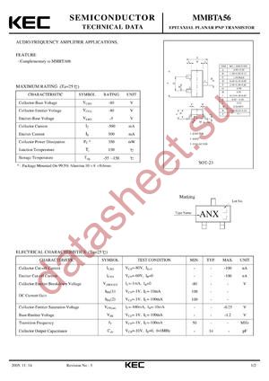 MMBTA56_05 datasheet  