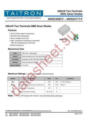 MMSZ4692-F datasheet  