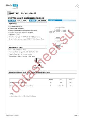 MMSZ5252BS-AU datasheet  