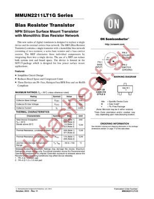 MMUN2211LT1G_10 datasheet  